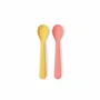 Repas pour enfant - Lot de 2 cuillères en silicone - Mimosa / Coral - EKOBO