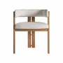 Chairs - Brown oak wood chair 58x55x71 cm - VICAL