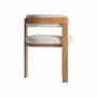 Chairs - Brown oak wood chair 58x55x71 cm - VICAL