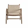 Armchairs - Brown oak wood chair 67x82x80 cm - VICAL