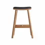 Tabourets - Tabouret en bois de chêne noir 47x40x68 cm - VICAL