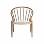 Armchairs - Brown oak wood armchair 67x67x79 cm - VICAL