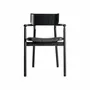 Chairs - Black oak wood chair 54x54x79 cm - VICAL