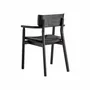 Chairs - Black oak wood chair 54x54x79 cm - VICAL