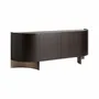 Sideboards - Brown oak wood sideboard 220x50x86 cm - VICAL