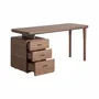 Desks - Brown counter-veneered wooden desk 160x60x75 cm - VICAL
