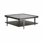 Coffee tables - Black ash wood coffee table 100x100x40 cm - VICAL