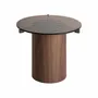 Other tables - Coffee table in brown counter-veneered wood 60x60x48 cm - VICAL