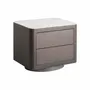 Night tables - Brown MDF wooden bedside table 55x45x47 cm - VICAL