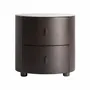 Night tables - Brown counter-veneered wooden bedside table 45x45x43 cm - VICAL