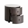 Night tables - Brown counter-veneered wooden bedside table 45x45x43 cm - VICAL