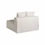 Sofas - Central sofa module in white linen 112x110x85 cm - VICAL