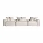 Sofas - Central sofa module in white linen 112x110x85 cm - VICAL