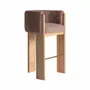 Tabourets - Tabouret en polyester nounces marron 57x51x98 cm - VICAL