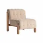 Fauteuils - Fauteuil en polyester beige 64x89x72 cm - VICAL
