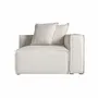Sofas - White linen corner 110x110x85 cm - VICAL