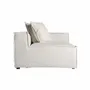 Sofas - White linen corner 110x110x85 cm - VICAL