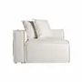 Sofas - White linen corner 110x110x85 cm - VICAL