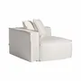 Sofas - White linen corner 110x110x85 cm - VICAL