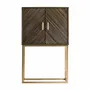 Wardrobe - Brown iron bar cabinet in 76x41x124 cm - VICAL