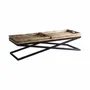 Coffee tables - Coffee table in aged black iron in 162x60x41 cm - VICAL