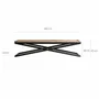 Coffee tables - Coffee table in aged black iron in 162x60x41 cm - VICAL