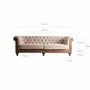 Canapés - Sofa en bois tropical beige  en 238x90x80 cm - VICAL