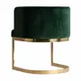 Chaises - Chaise en velours vert  en 60x60x77 cm - VICAL