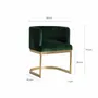 Chaises - Chaise en velours vert  en 60x60x77 cm - VICAL