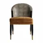 Chairs - Ocher velvet chair in 56x70x85 cm - VICAL