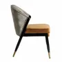 Chairs - Ocher velvet chair in 56x70x85 cm - VICAL