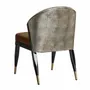 Chairs - Ocher velvet chair in 56x70x85 cm - VICAL