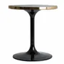 Other tables - Coffee table in glossy black synthetic marble in 60x60x65 cm - VICAL