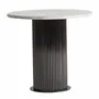 Other tables - White synthetic marble coffee table in 50x50x47 cm - VICAL