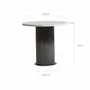 Other tables - White synthetic marble coffee table in 50x50x47 cm - VICAL