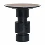 Other tables - Black tropical wood coffee table in 48x48x50 cm - VICAL