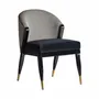 Chaises - Chaise en velours noir  en 55x68x84 cm - VICAL