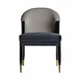 Chaises - Chaise en velours noir  en 55x68x84 cm - VICAL