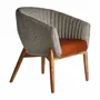 Chairs - Armchair in gray ash wood in 69x68x79 cm - VICAL
