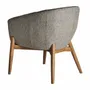 Chairs - Armchair in gray ash wood in 69x68x79 cm - VICAL