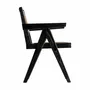 Chairs - Black elm wood chair in 57x59x85 cm - VICAL