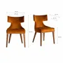 Chairs - Chair in ocher fabric in 53x57x84 cm - VICAL