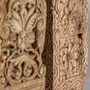 Decorative objects - Column in aged beige teak wood in 23x23x155 cm - VICAL
