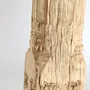 Decorative objects - Column in aged beige teak wood in 23x23x155 cm - VICAL