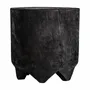 Autres tables  - Table basse en bois de suar carbonisé noir vieilli en 50x50x50 cm - VICAL