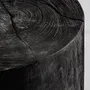 Autres tables  - Table basse en bois de suar carbonisé noir vieilli en 50x50x50 cm - VICAL