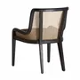 Chaises - Chaise en rotin noir  en 54x58x78 cm - VICAL
