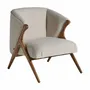 Armchairs - Armchair in off-white pine wood in 73x83x80 cm - VICAL