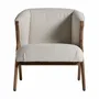 Armchairs - Armchair in off-white pine wood in 73x83x80 cm - VICAL