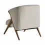 Armchairs - Armchair in off-white pine wood in 73x83x80 cm - VICAL